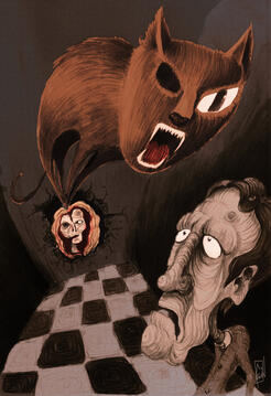 The Black Cat - Edgar Alan Poe - Illustration